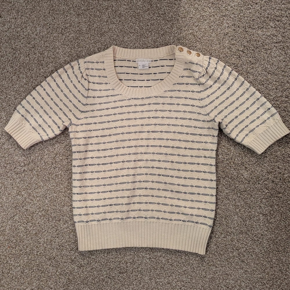 Vintage Urban Outfitters Striped Cropped Sweater Tee 90's Prep Sailor Grunge